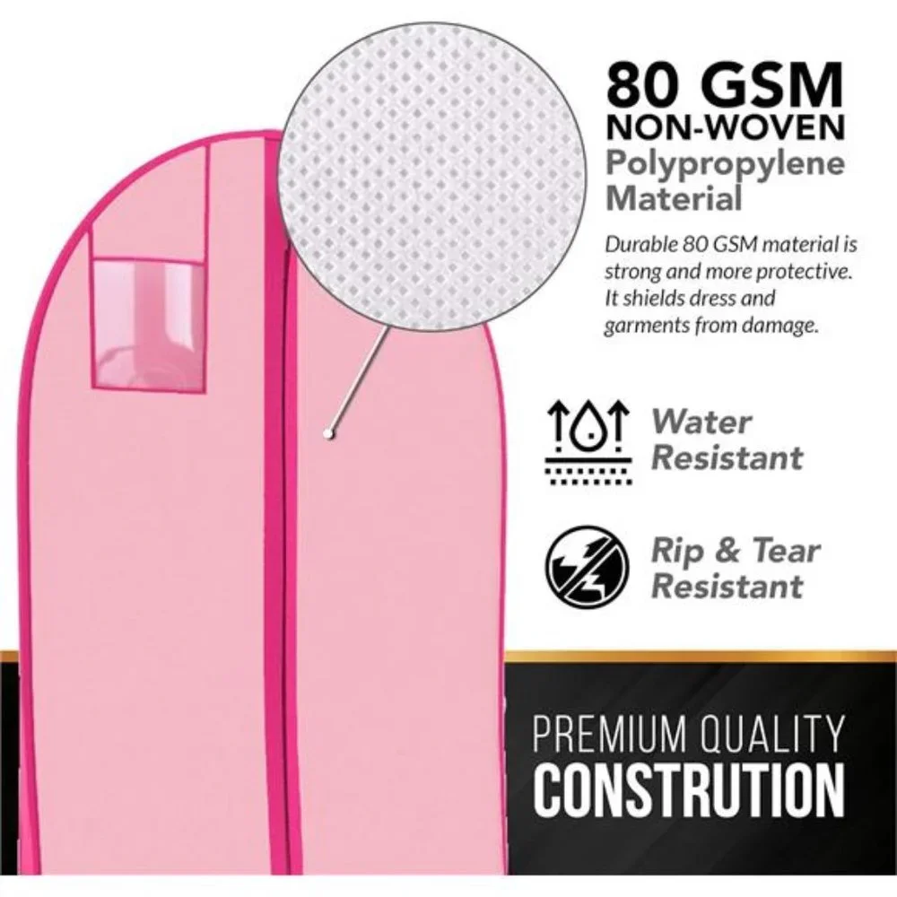 Women’s Dress and Gown Garment Bag -72”x24” and 10” Tapered Gusset -Your Bags